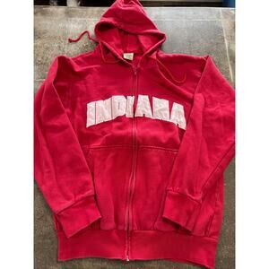 IU Zip Up Hoodie Sz Medium Unisex Indiana University Go Hoosiers
